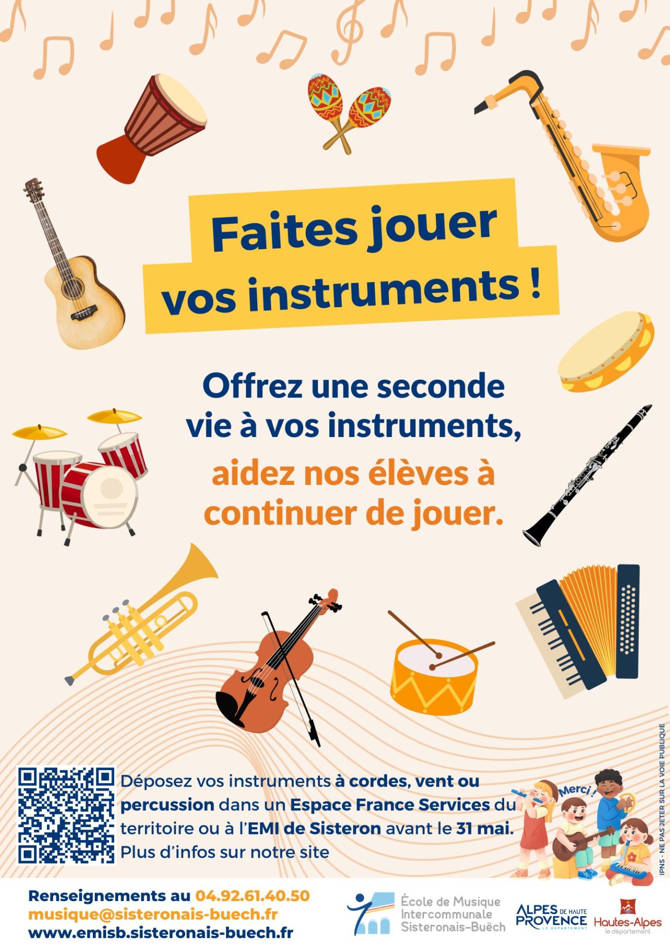 Affiche faites jouer vos instruments