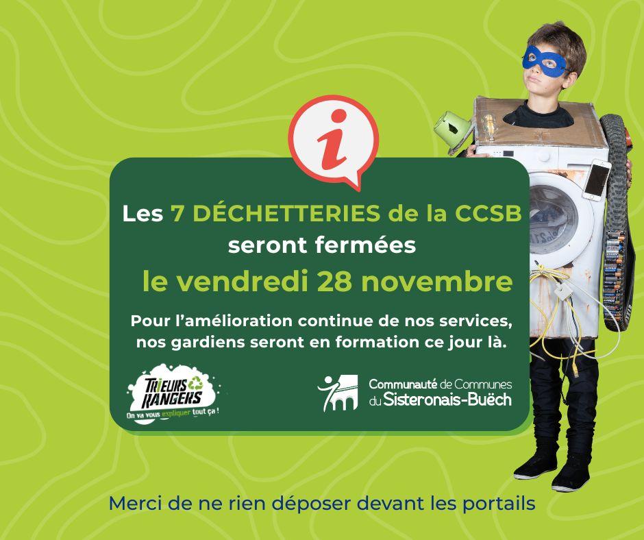 Fermeture toutes dechetteries