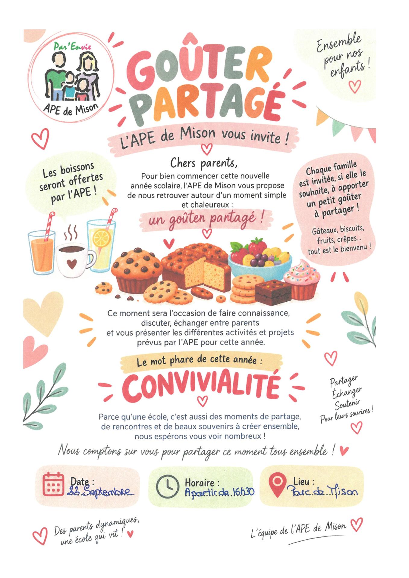 Goûter partagé