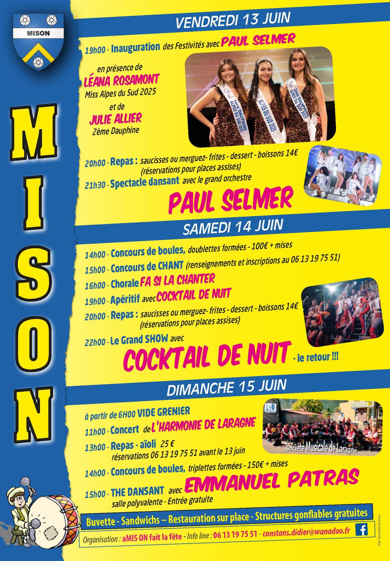 Mison festivites 13 14 15 juin 2025