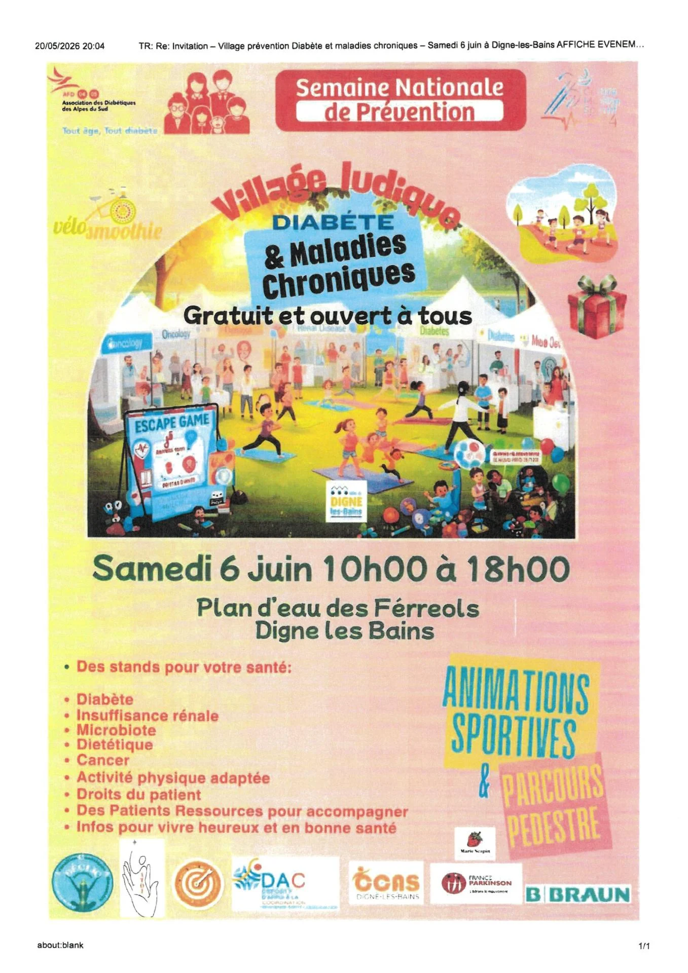 SEMAINE NATIONALE DE LA PREVENTION