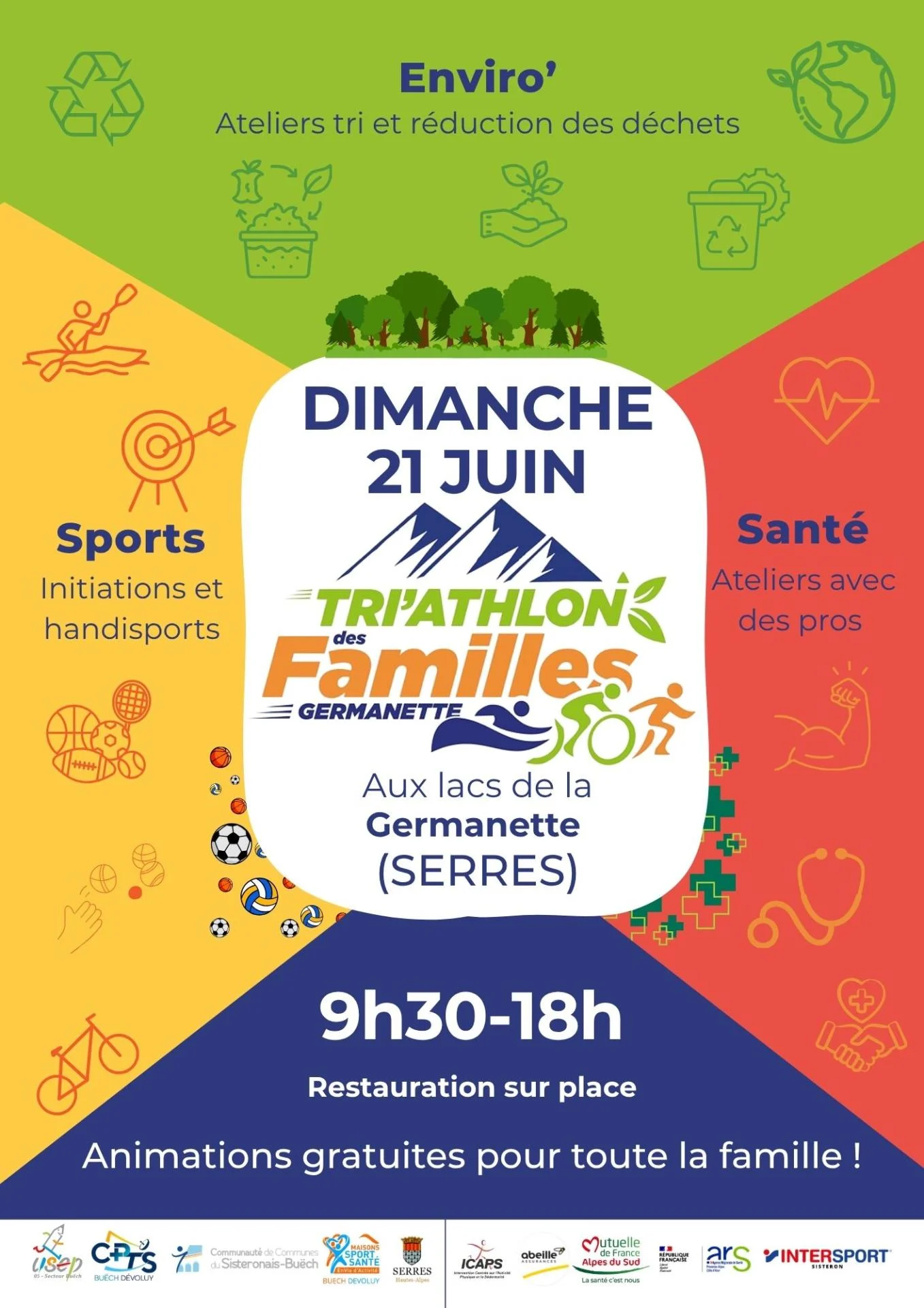 Tri athlon des familles 21 juin 2026