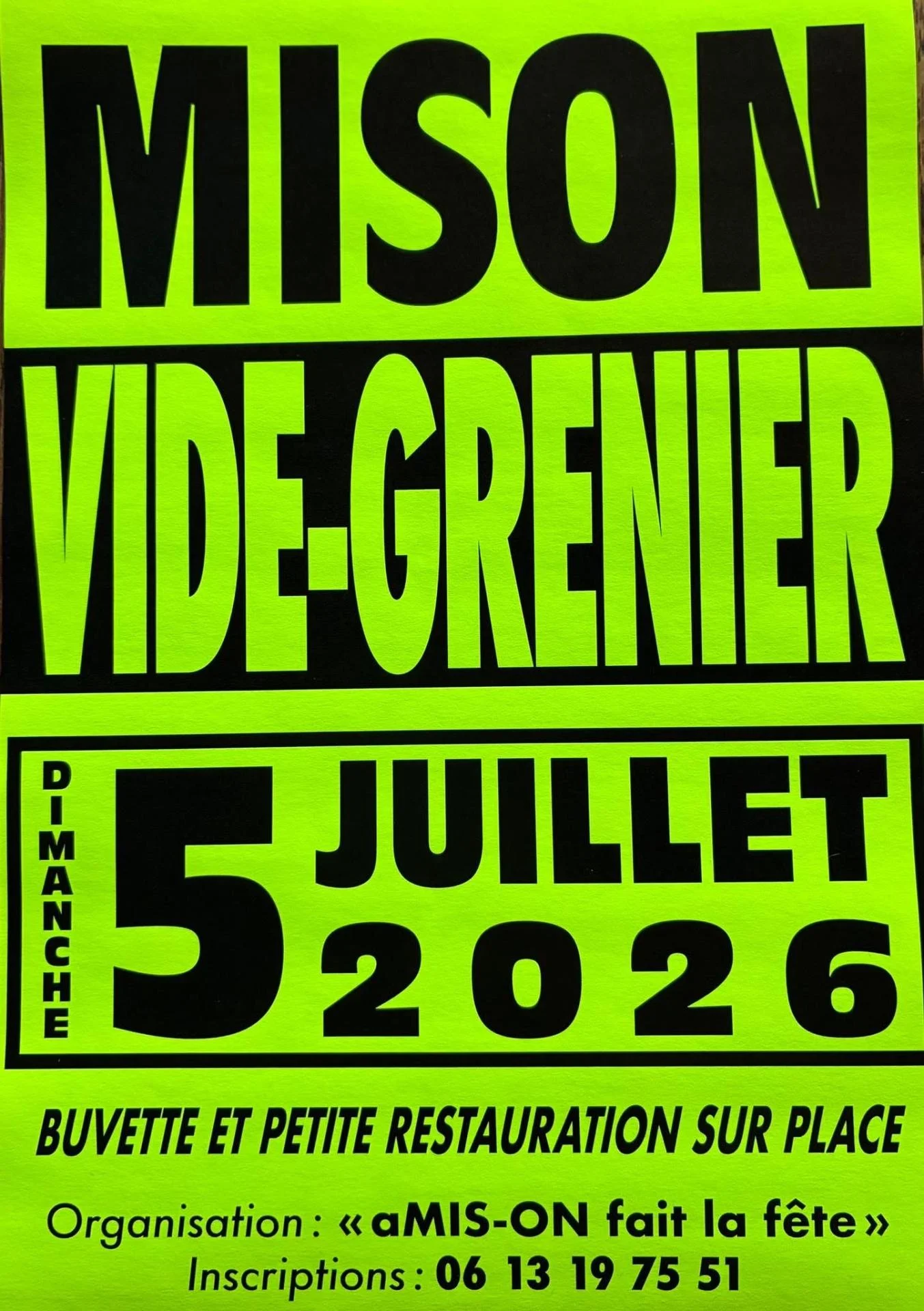 Vide grenier 5 07 2026